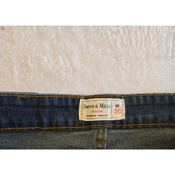 Smith & Mills Jeans Mens 30x30 Straight Leg Medium Wash Blue Stretch Denim Pants - Picture 6 of 7